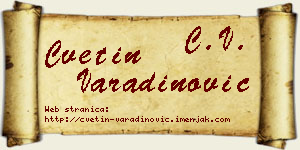 Cvetin Varadinović vizit kartica